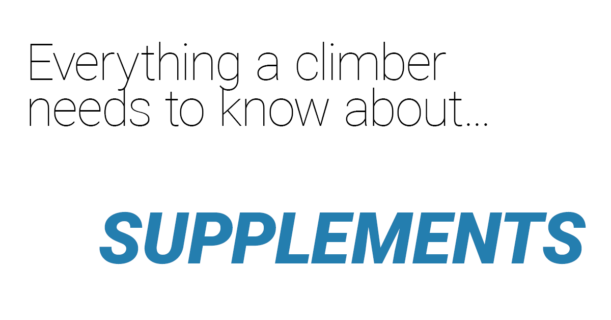 Complete supplement guides aimed at climbers