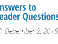 Answers to reader questions #3