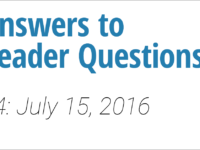 Reader Questions #4
